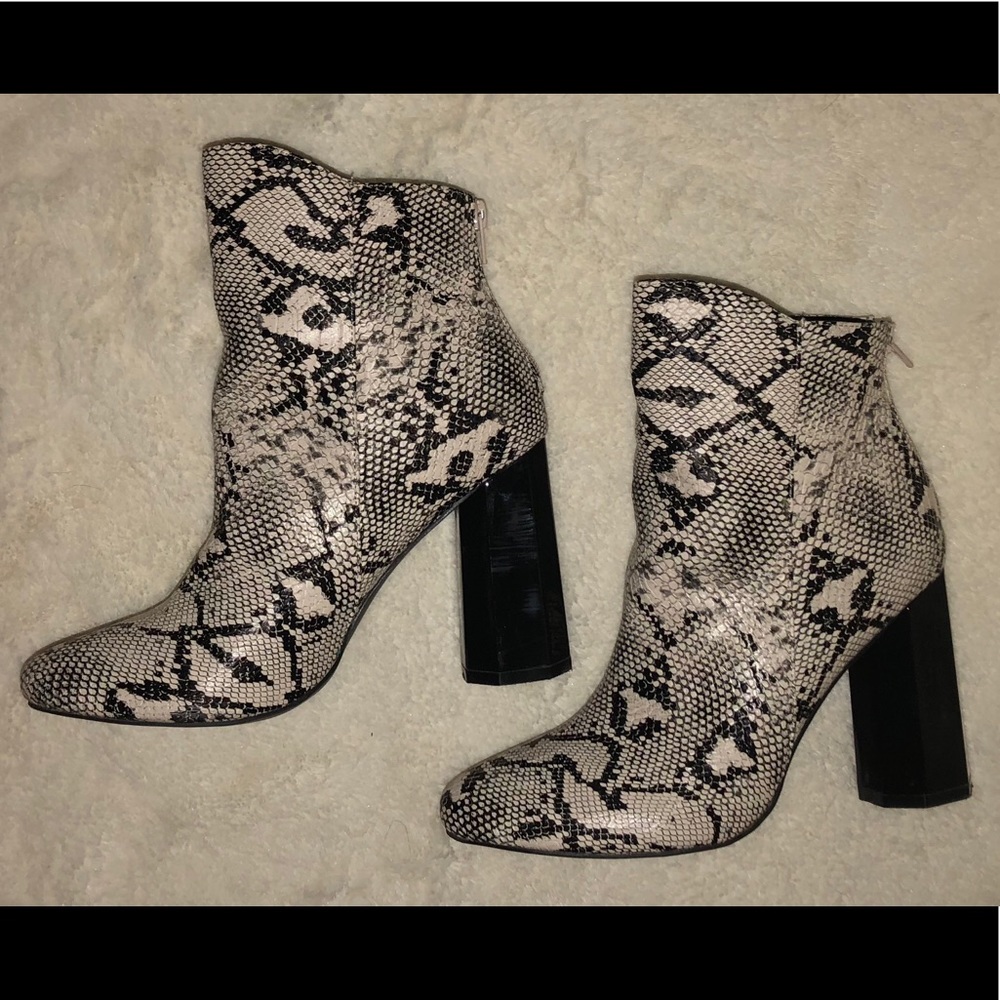 Snakeskin Booties